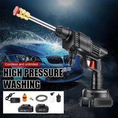 Cordless, portable high-pressure spray gun set 1