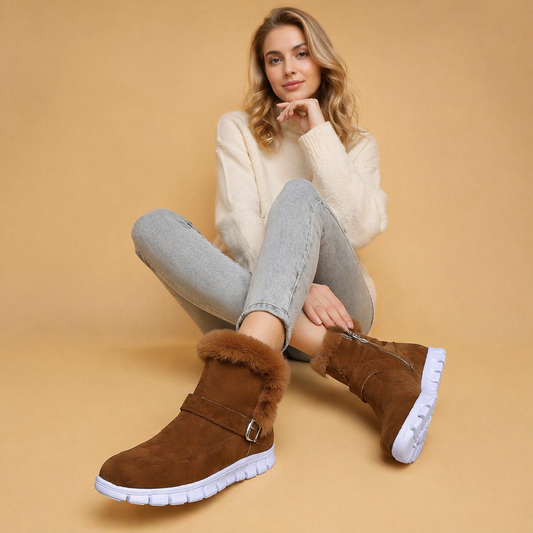Bottes d'hiver en peluche pour femmes – élégantes et confortables