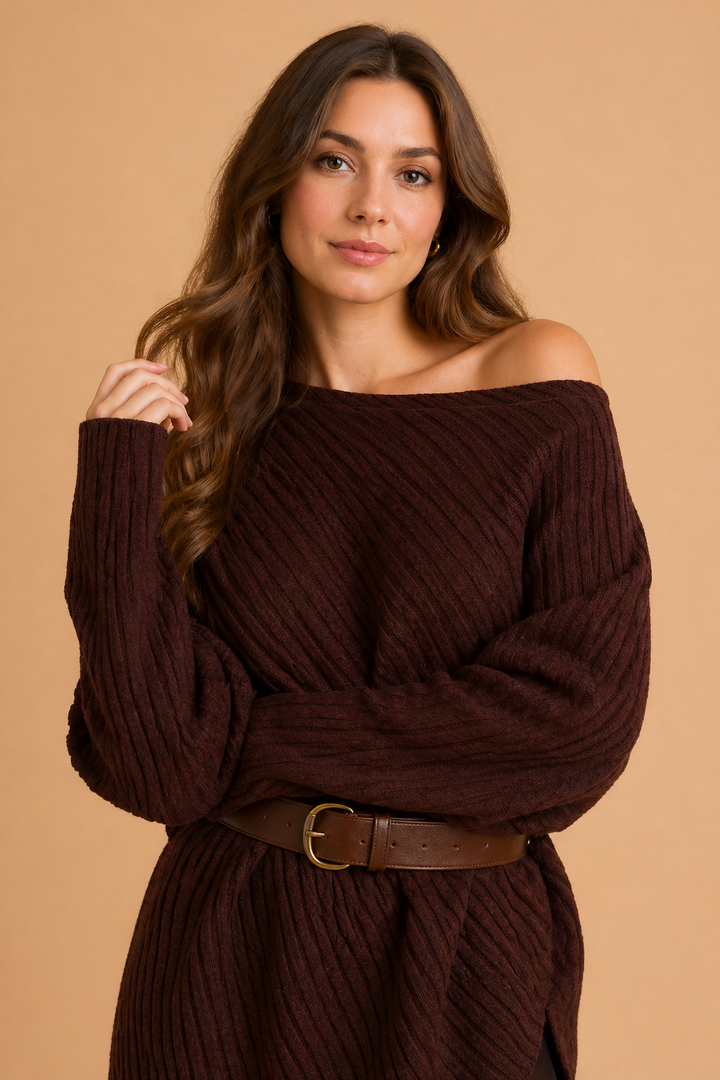 Lidia | Pull femme à épaules dénudées