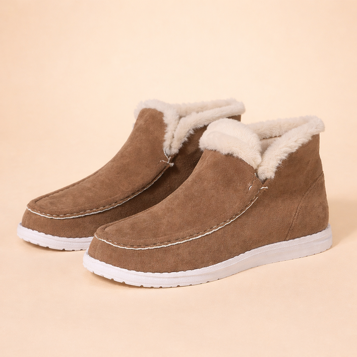 Bottines courtes en fausse fourrure pour femmes – Confort douillet et élégant