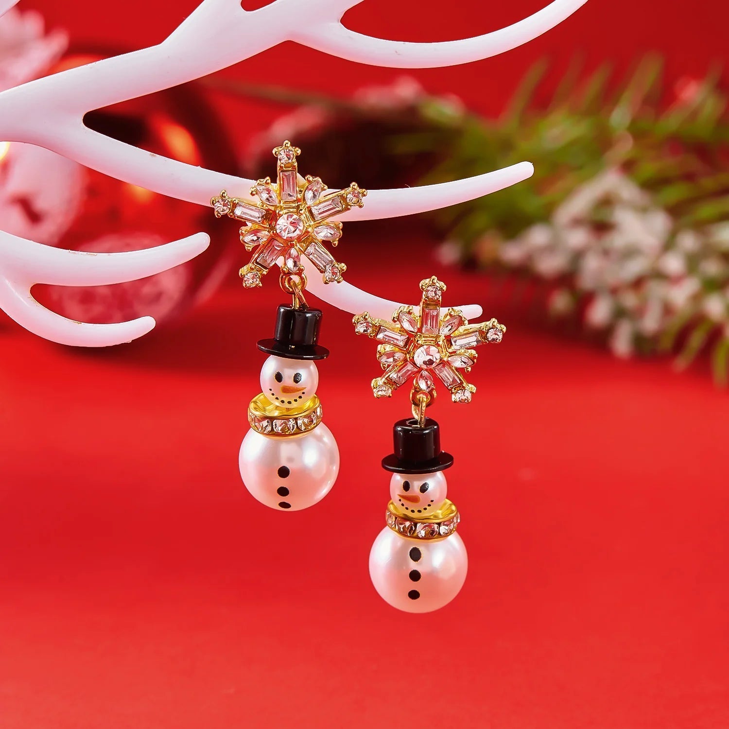 CrystalChill | Shiny Snowflake Earrings for Christmas Gifting 4