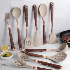 CulinaSet | Silicone & Wood Kitchen Utensil Set – Premium Cooking Tools for Every Home Chef 0