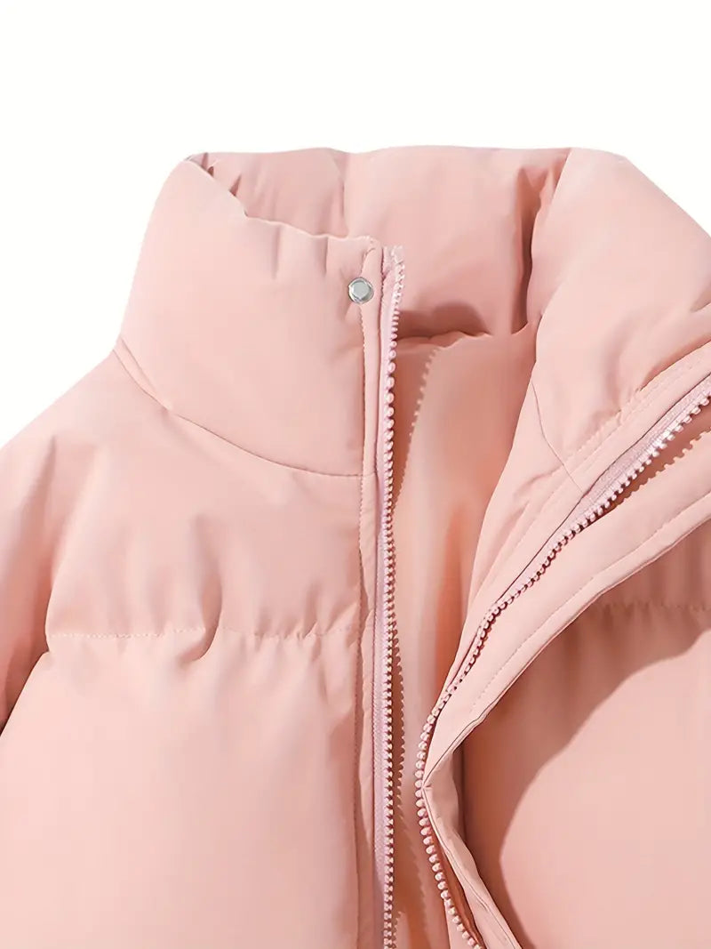 Damen-Pufferjacke aus 100 % Polyester für den Winter 2