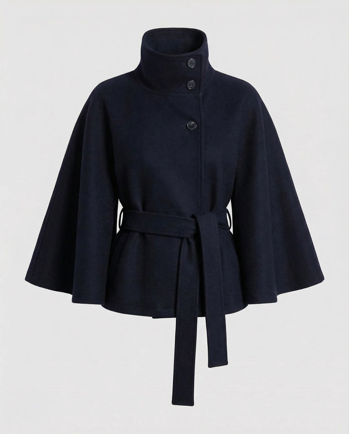 Damen Cape-Jacke mit Gürtel 4