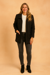 Debbie | Cropped Jacket with Zip and Pockets 2