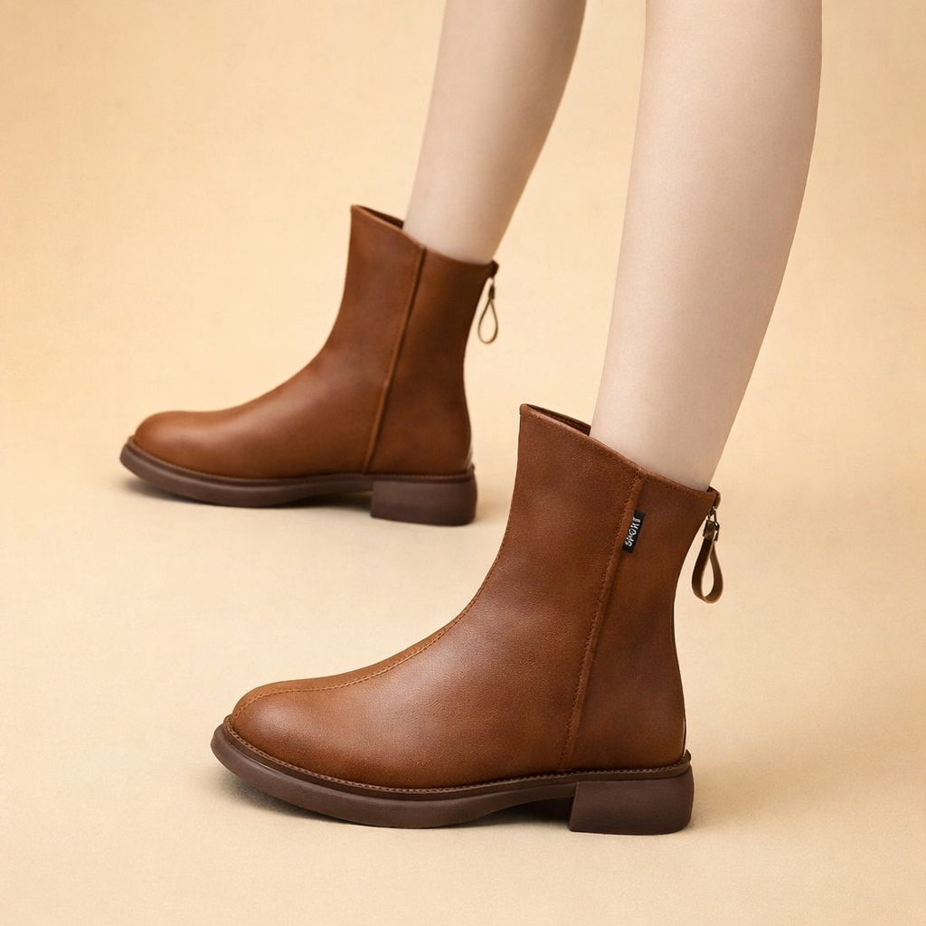 Elvira | Women’s Easy Fit Winter Boots with Back Zipper