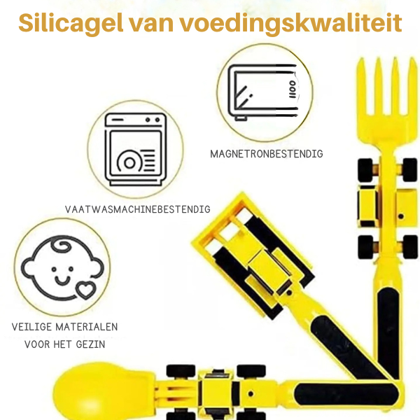 DiggerWare | Engaging Fun Children's Mealtime Tableware Set 4