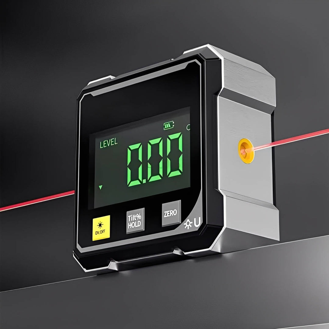 Digital Angle Finder Tool with Laser Level, Magnetic Grip, and USB Rechargeable Battery – Accurate Angle Measuring Tool 0