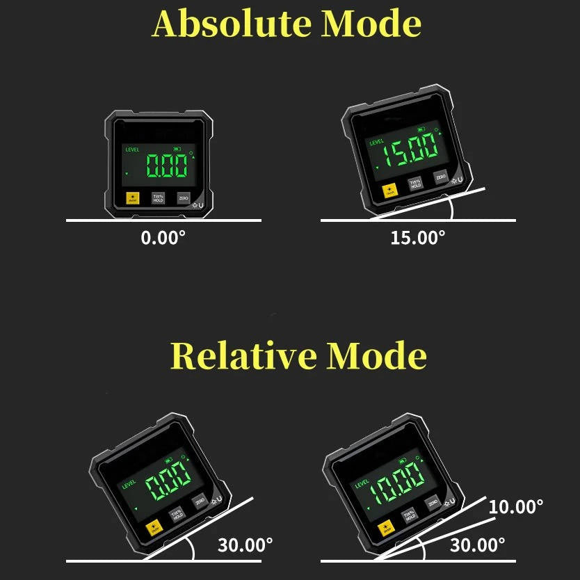 Digital Angle Finder Tool with Laser Level, Magnetic Grip, and USB Rechargeable Battery – Accurate Angle Measuring Tool 6