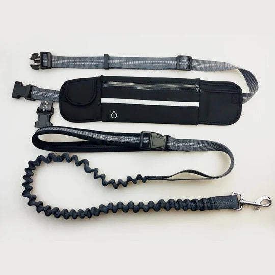 Dog leash with waist belt 0