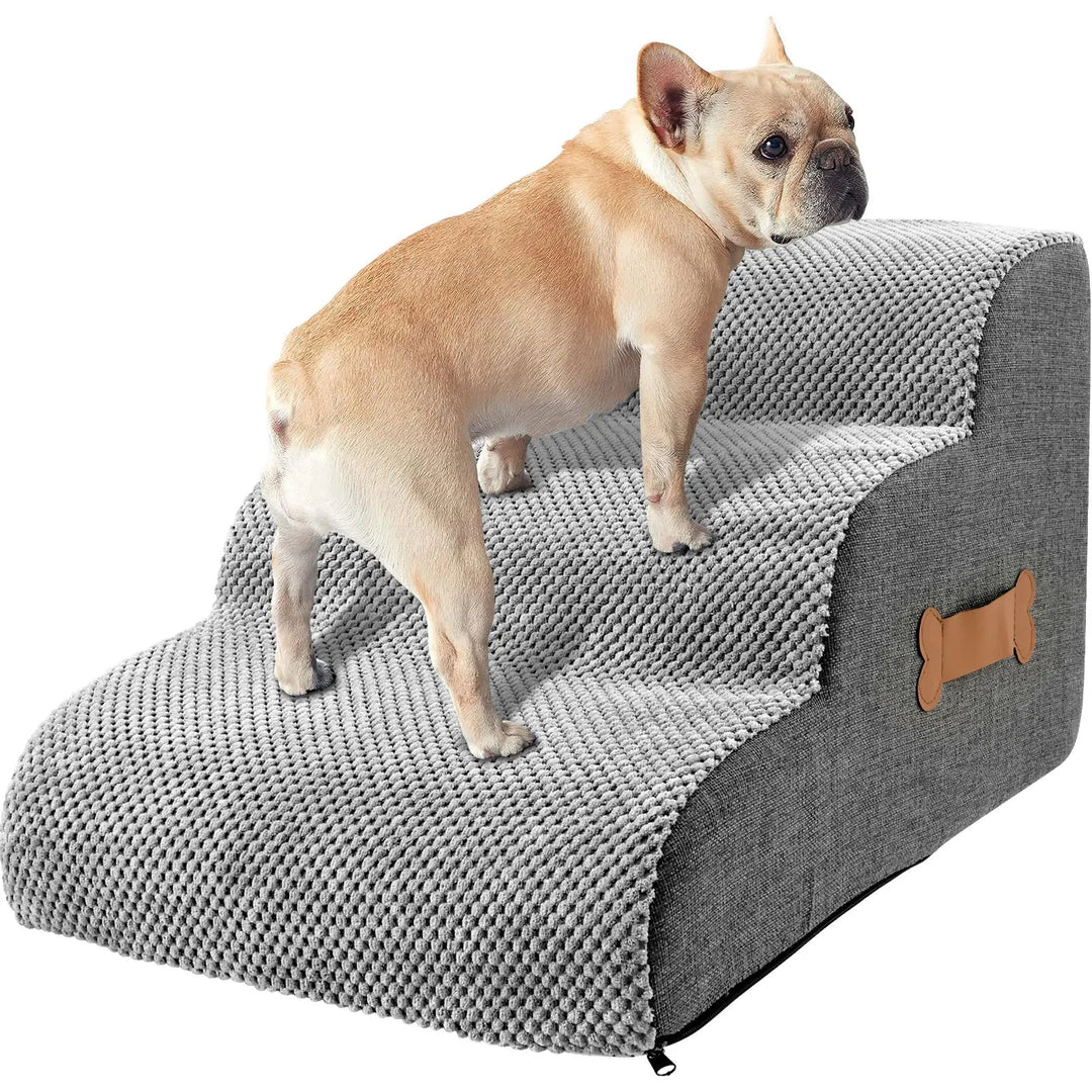 Dog stairs to bed 1