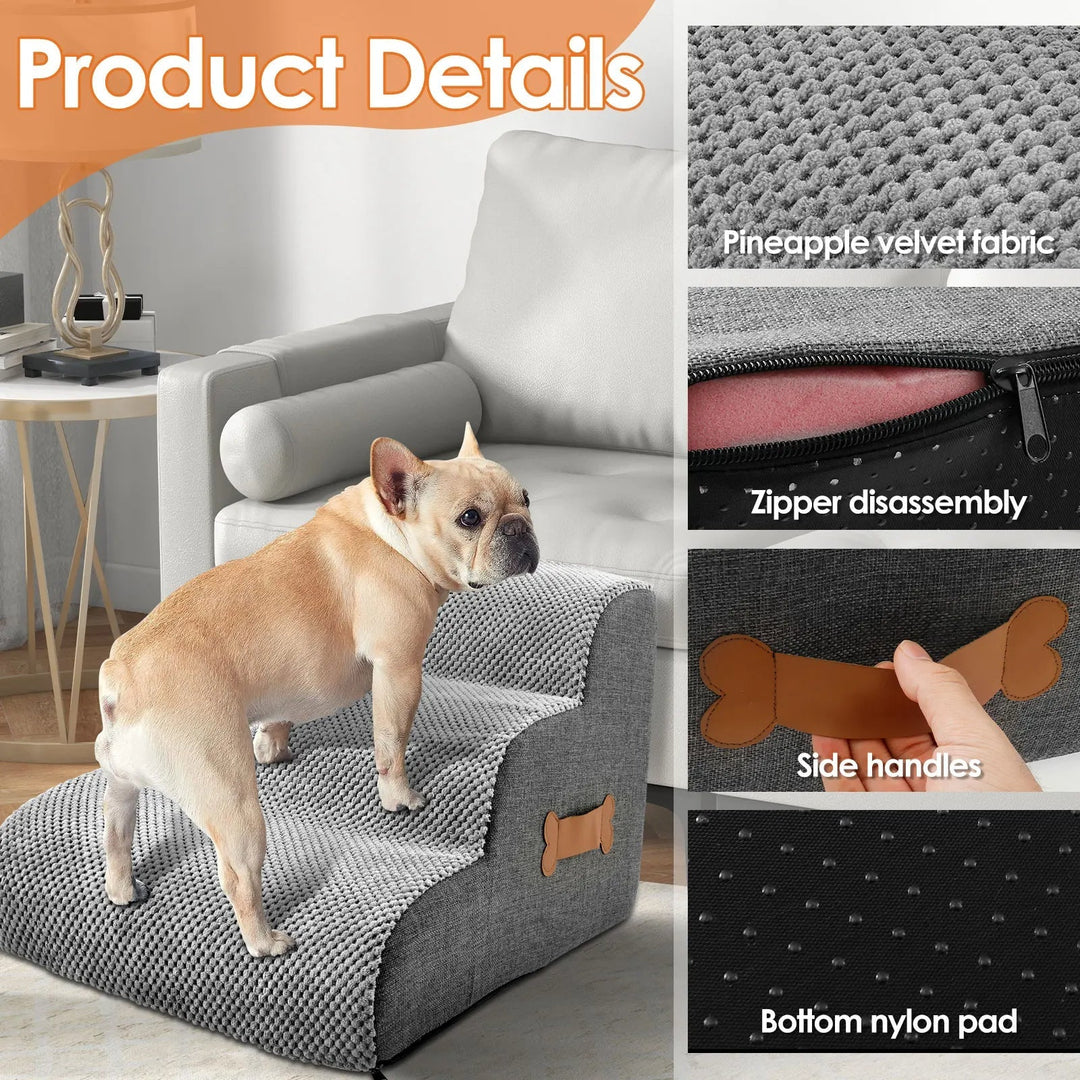 Dog stairs to bed 3
