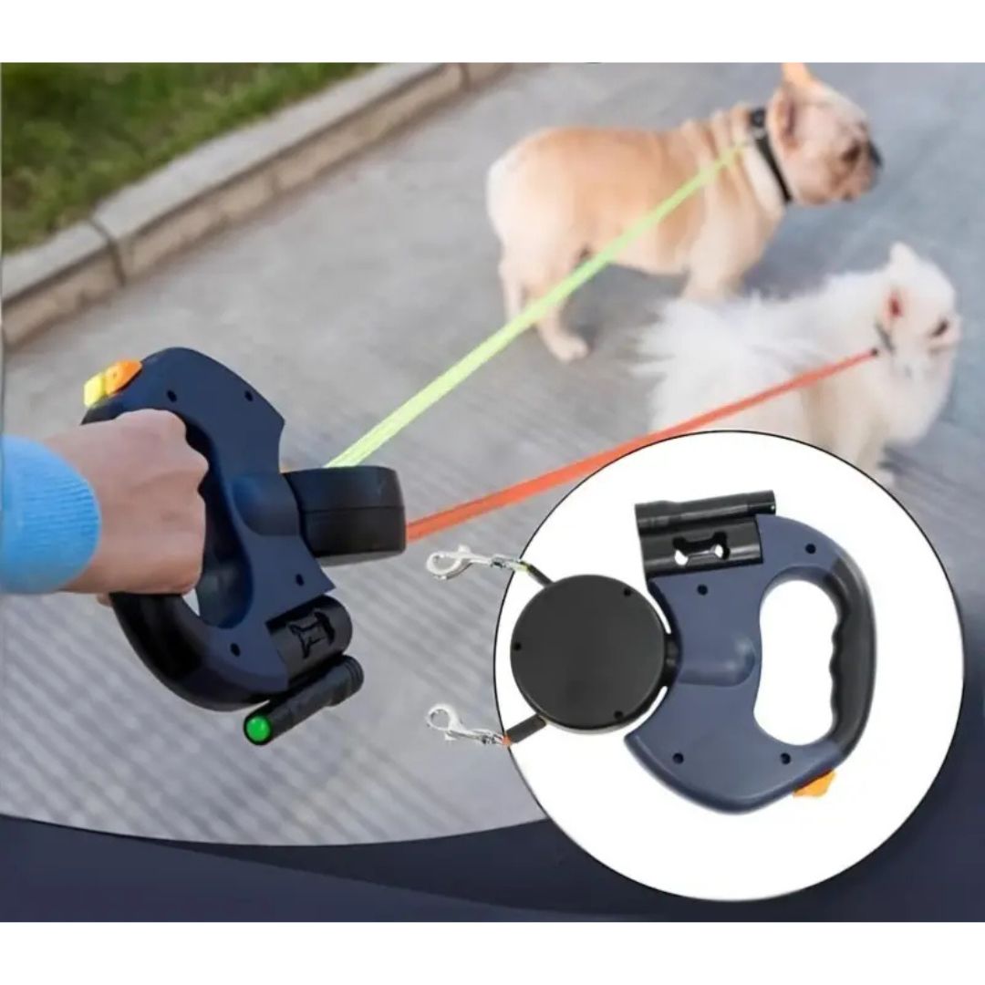 Double dog leash against tangling 1
