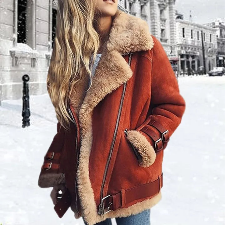 Drune – Wildleder-Lammleder-Schnallenjacke 0