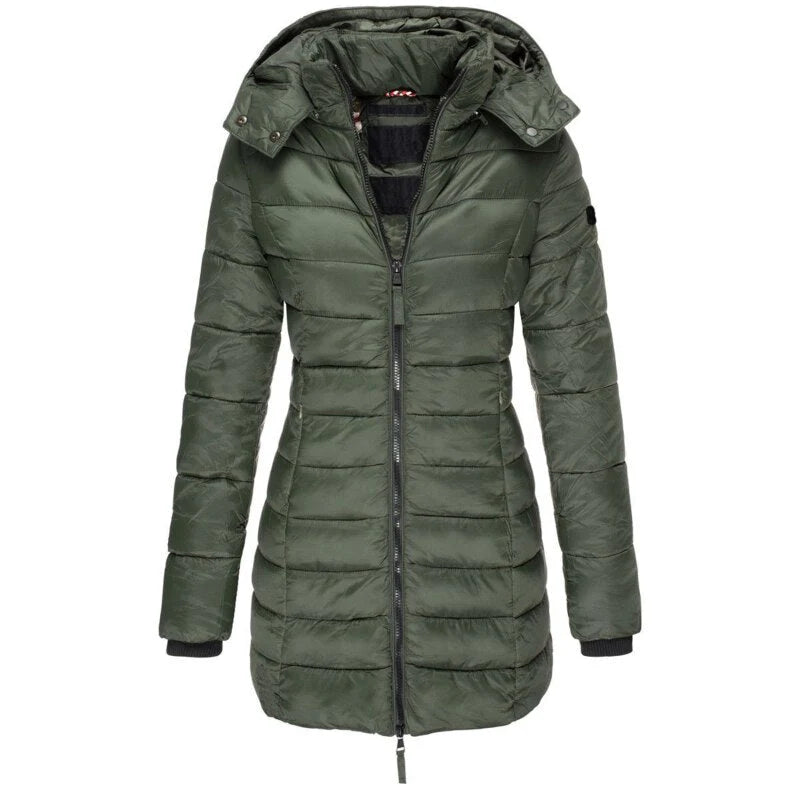 Drune | Gefütterte Winter-Daunenjacke für Frauen mit Kapuze 3