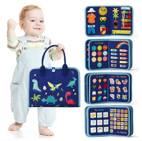 Early Learning Montessori Activity Book – Felt Busy Book for Toddlers and Preschoolers 0