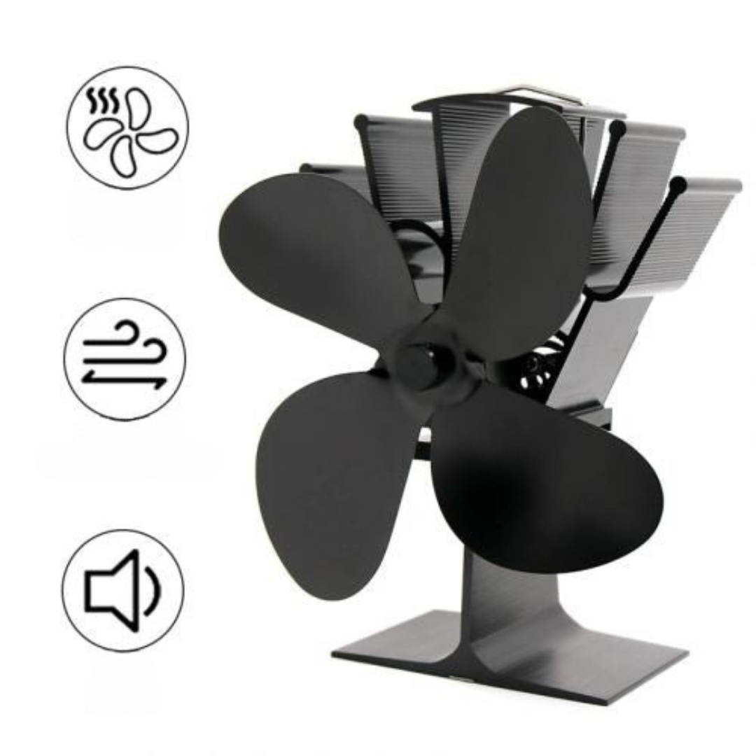 EcoFan | Wood Stove Heat-Powered Aluminum Air Fan 1