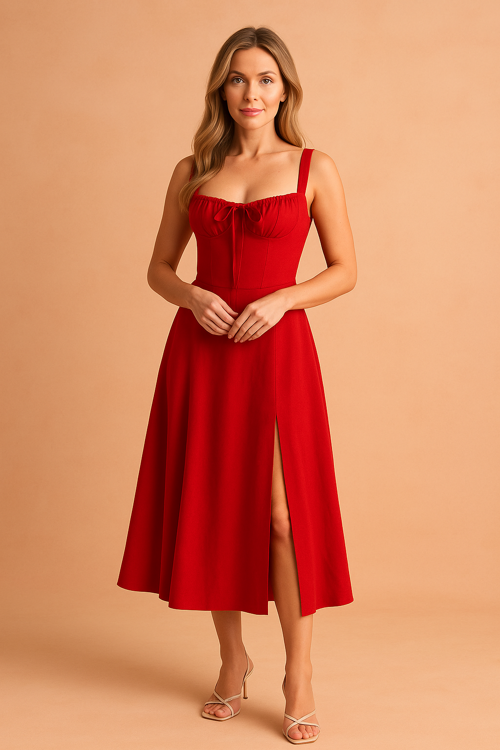 Eilish | Corset Neck Midi Dress 4