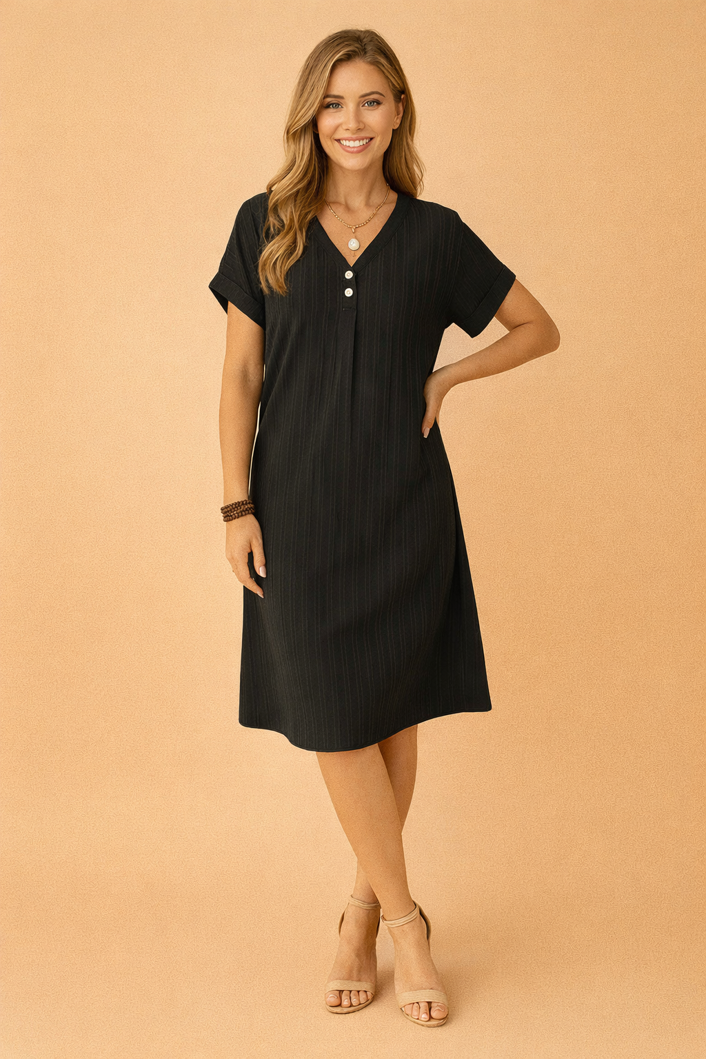 CANDICE | Robe élégante à col en V
