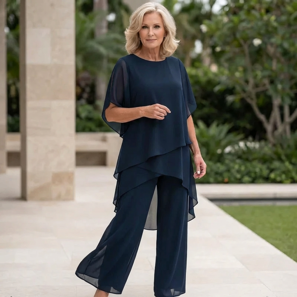 Elegant Layered Two-Piece Set for Women - Flawless Fit and Comfort, Stylish and Versatile for Any Occasion 0