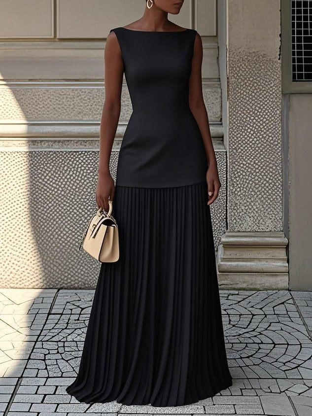 Elegant Maxi Dress for Women - Flowing Sleeveless Design 2