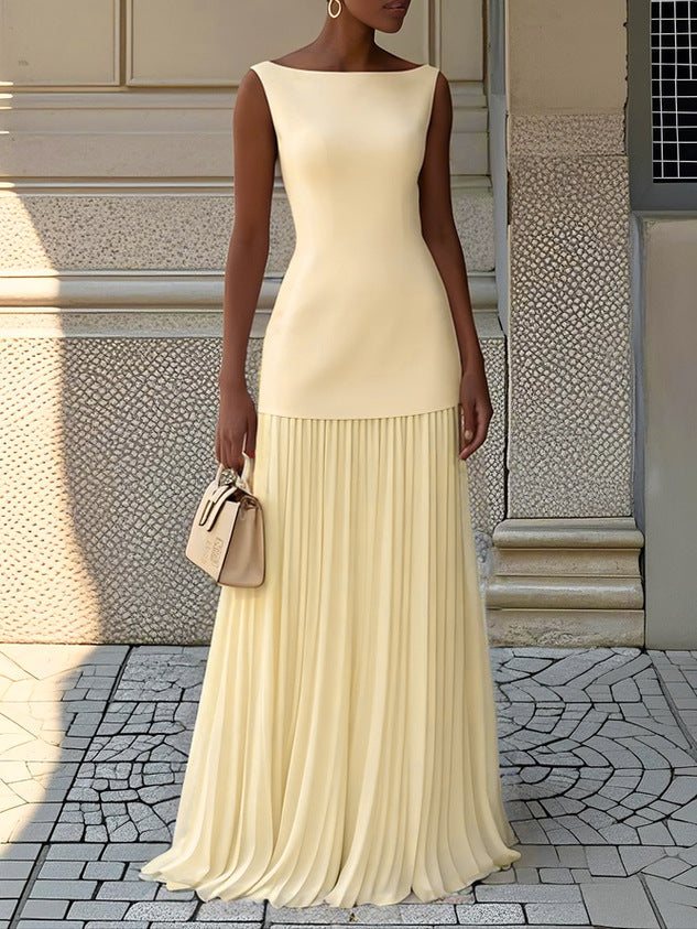 Elegant Maxi Dress for Women - Flowing Sleeveless Design 4