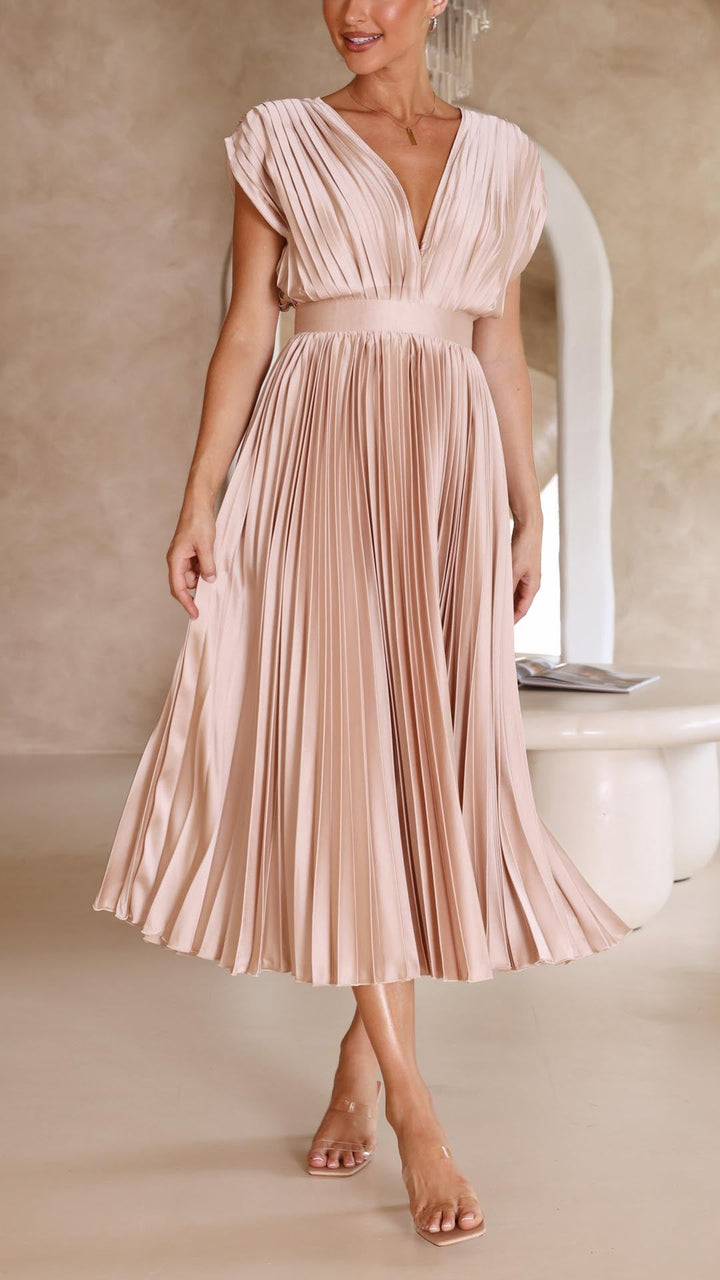 Elegant Maxi Dress for Women - Pleated Summer Wedding Guest Dresses, Formal Occasions, Timeless Style 6