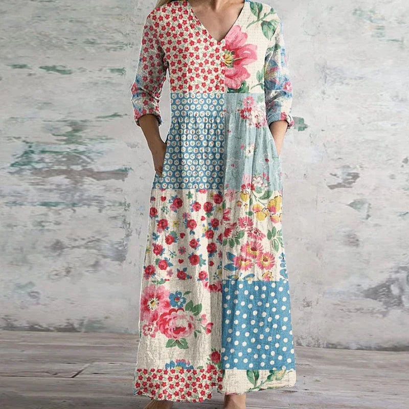 Elegant Retro Maxi Dress for Women - Vintage-Inspired Summer Dresses 0