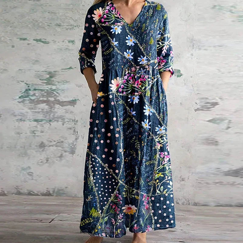 Elegant Retro Maxi Dress for Women - Vintage-Inspired Summer Dresses 1