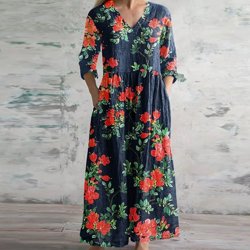 Elegant Retro Maxi Dress for Women - Vintage-Inspired Summer Dresses 3