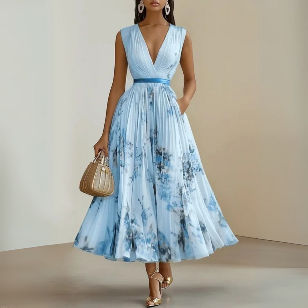 Elegant Sleeveless White Maxi Dress for Women - Flowy Summer Dress 3