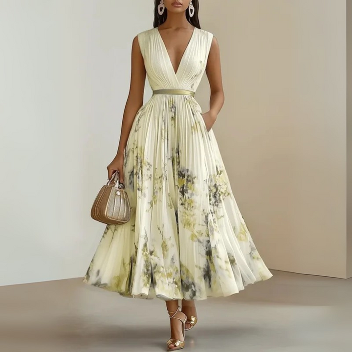 Elegant Sleeveless White Maxi Dress for Women - Flowy Summer Dress 4