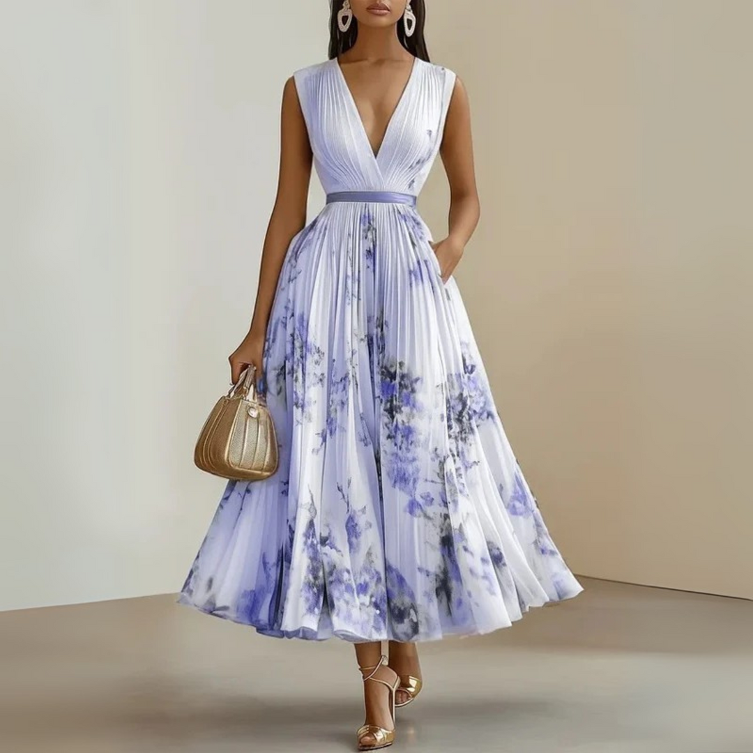 Elegant Sleeveless White Maxi Dress for Women - Flowy Summer Dress 5