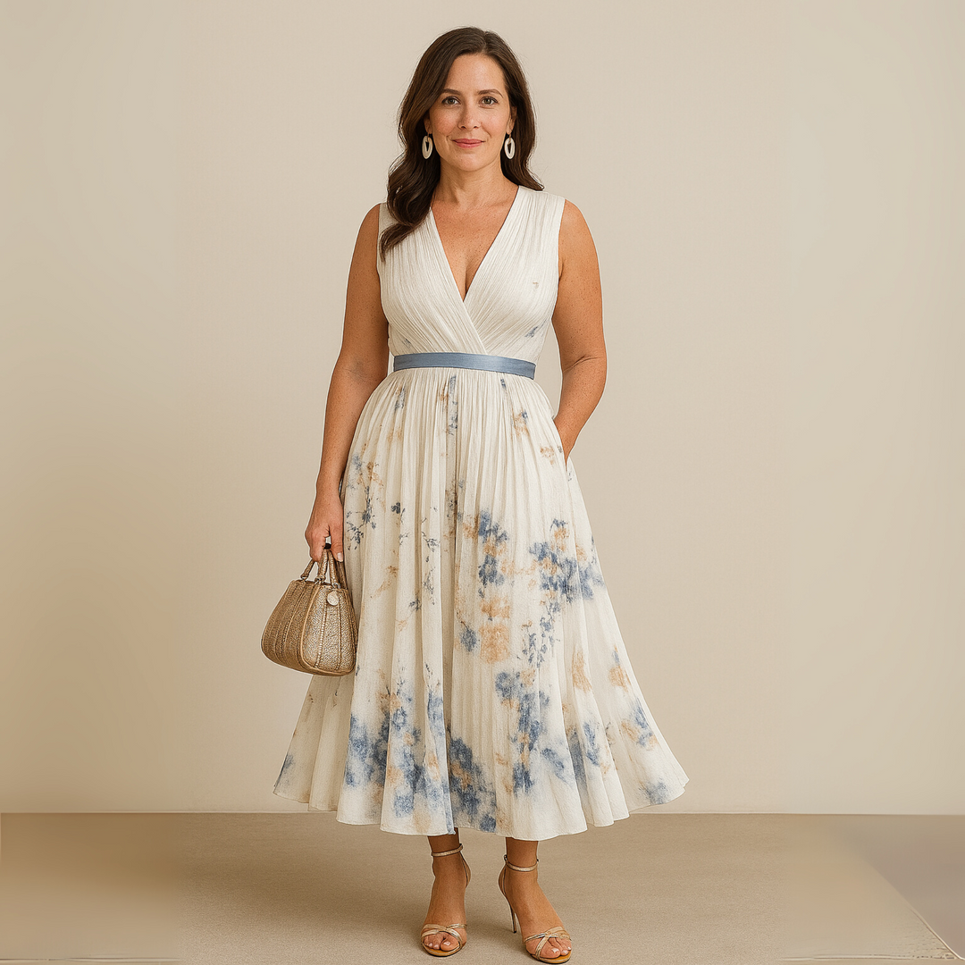 Elegant Sleeveless White Maxi Dress for Women - Flowy Summer Dress 6