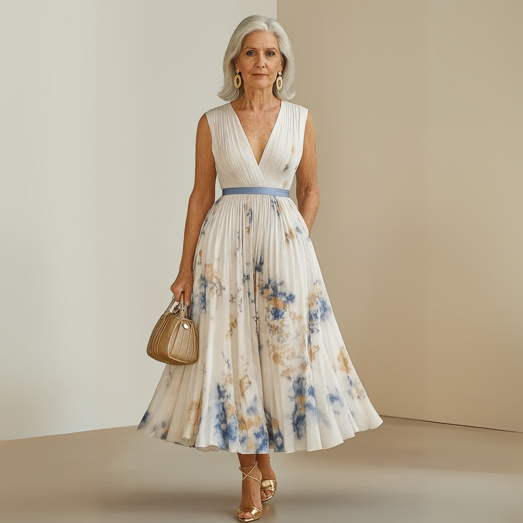 Elegant Sleeveless White Maxi Dress for Women - Flowy Summer Dress 7