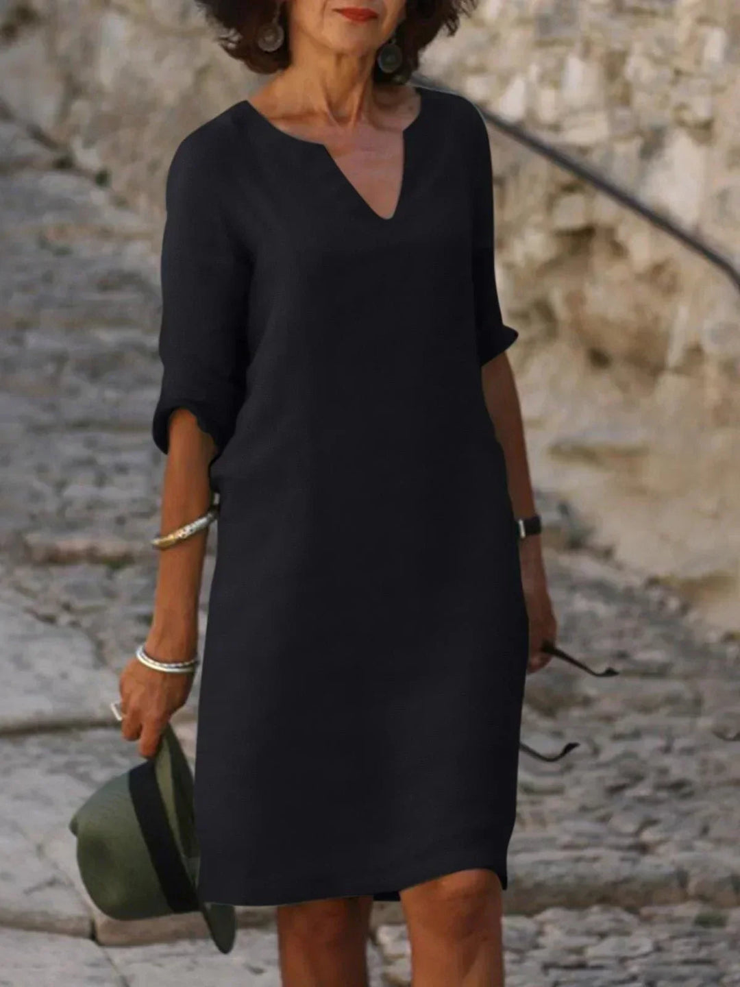 Elegant V-Neck Women's Dress - Versatile Wedding Guest & Formal Dresses for Every Occasion 1