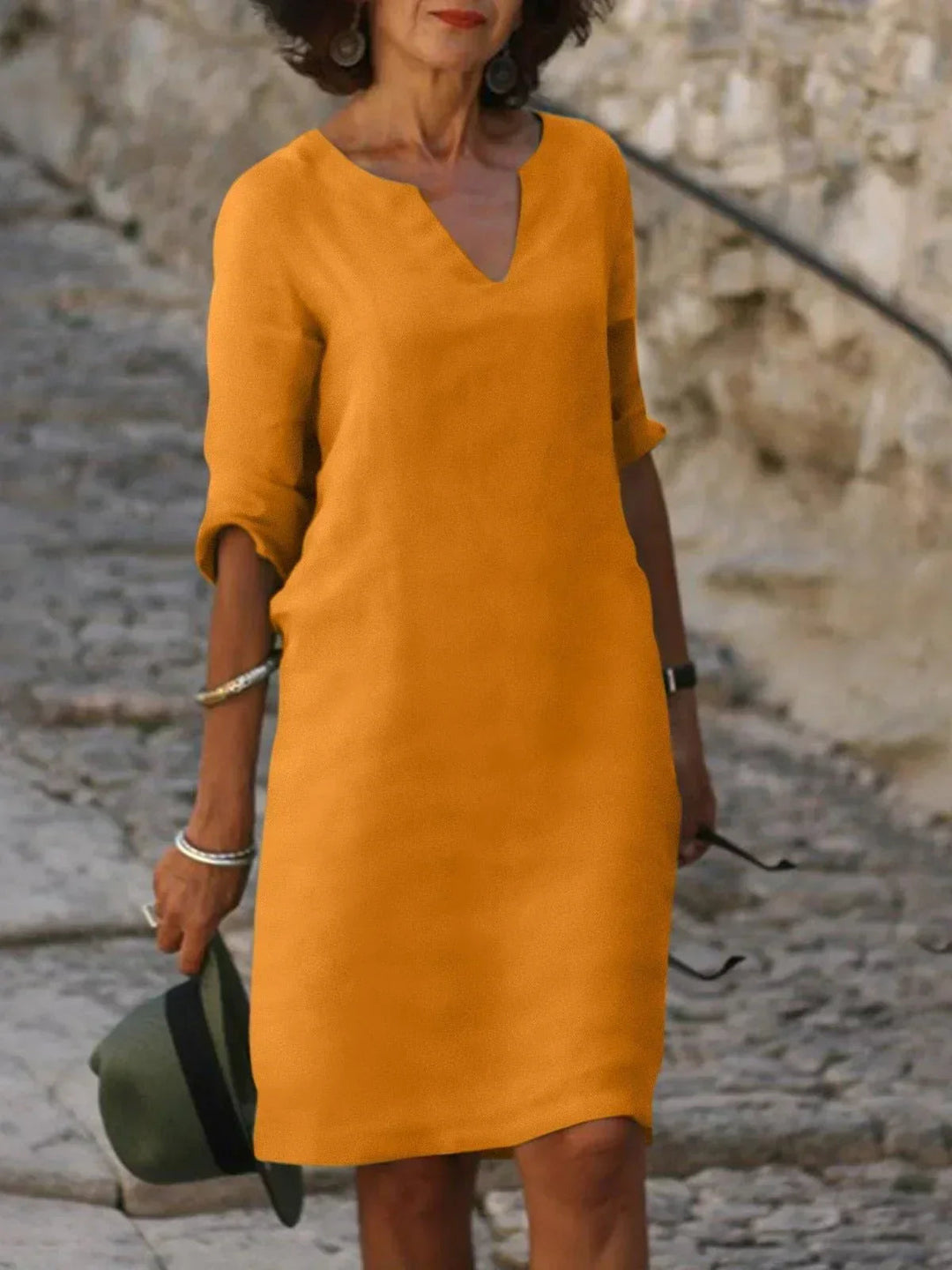 Elegant V-Neck Women's Dress - Versatile Wedding Guest & Formal Dresses for Every Occasion 4