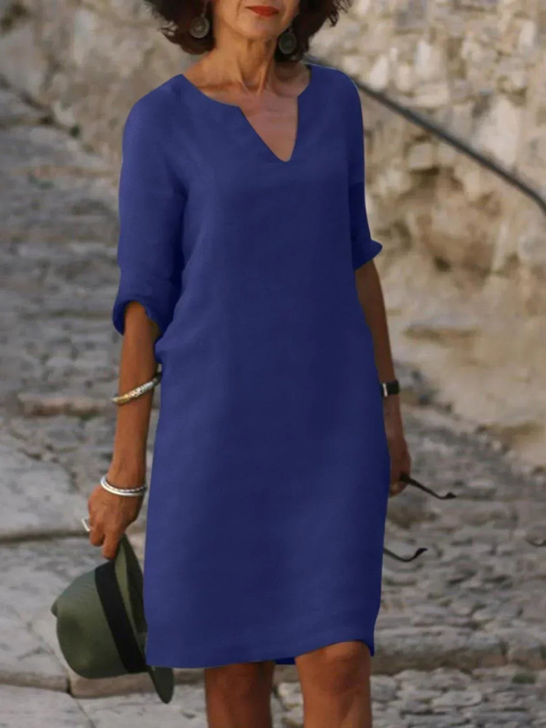 Elegant V-Neck Women's Dress - Versatile Wedding Guest & Formal Dresses for Every Occasion 8