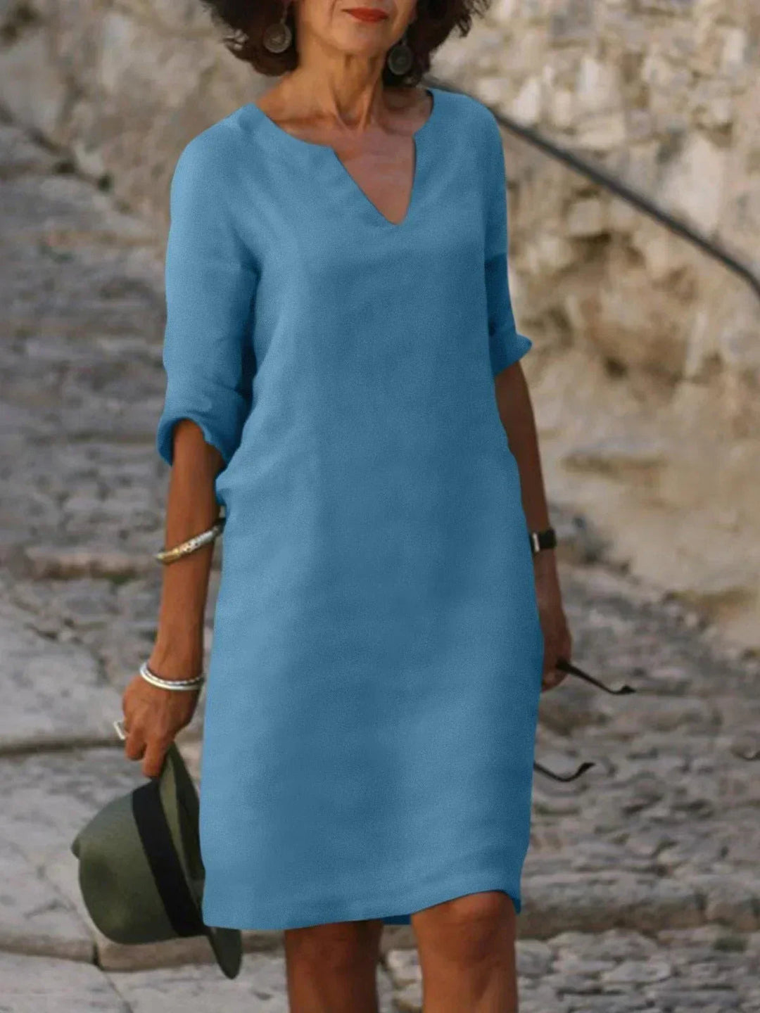 Elegant V-Neck Women's Dress - Versatile Wedding Guest & Formal Dresses for Every Occasion 9