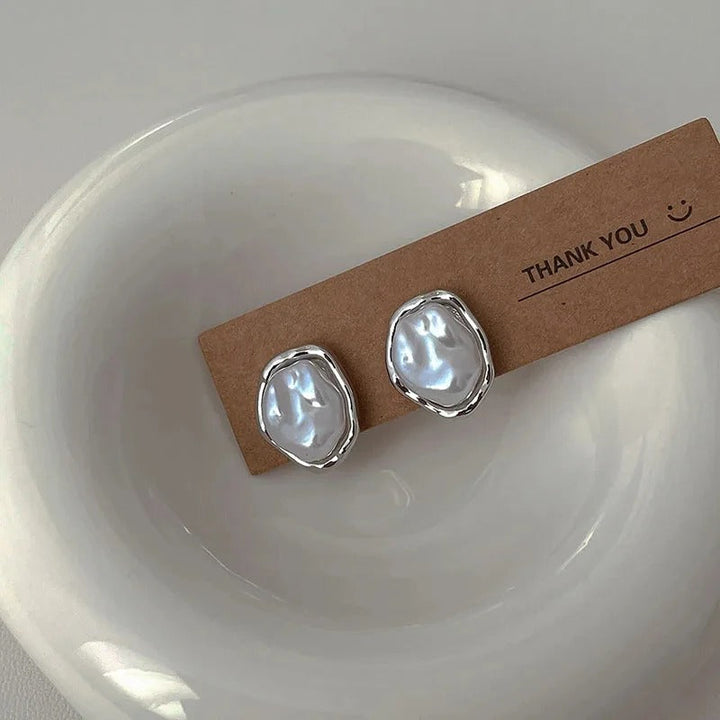 Elegant White Pearl Earrings – Classic Jewelry for Every Occasion, Stud Fastening 1