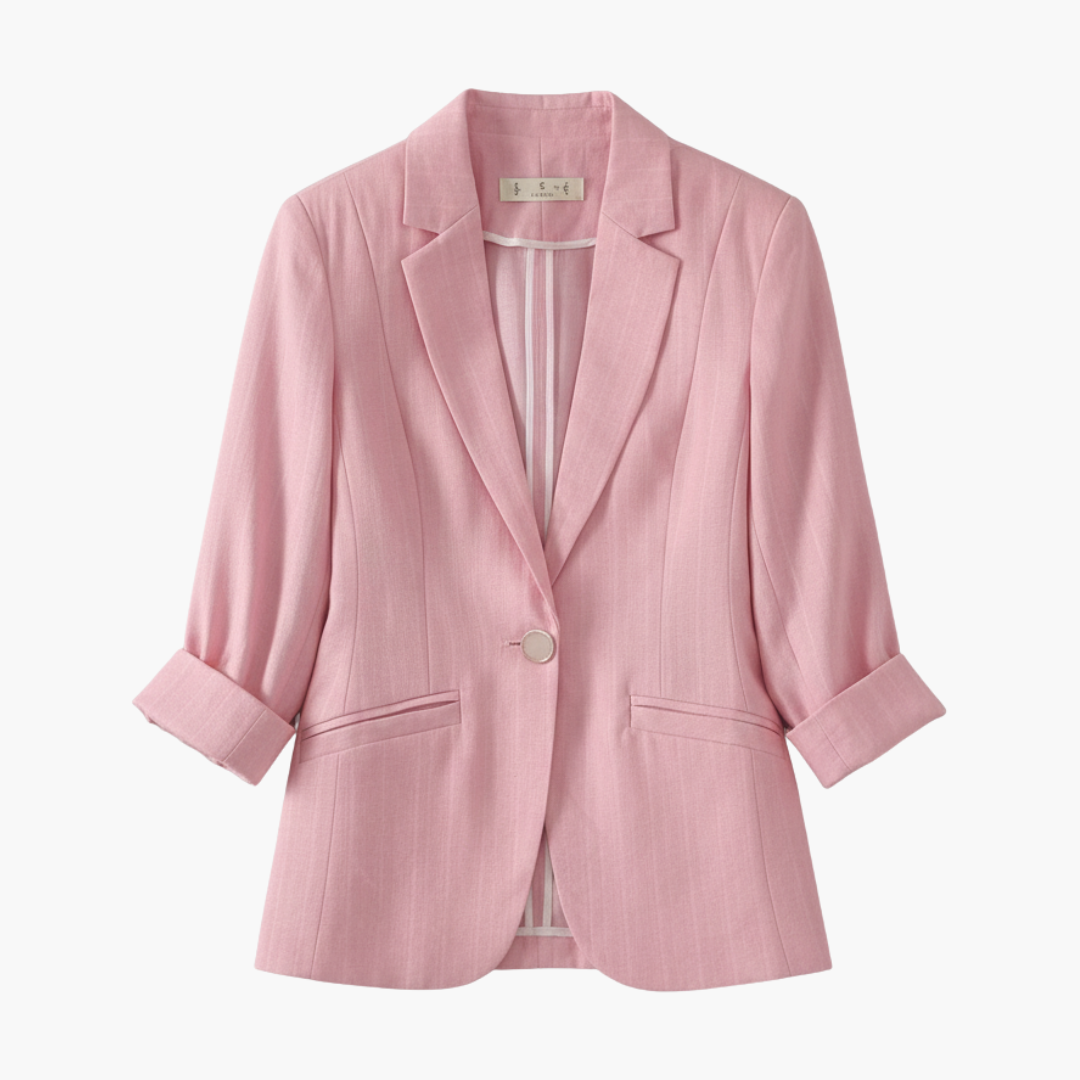 Elegant Women's Blazer with Roll-Up Sleeves for Chic Summer Style 1