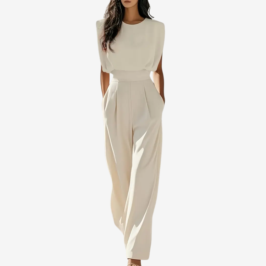 Elegant Women’s Jumpsuit with Defined Waist and Wide Leg for Effortless Style 0