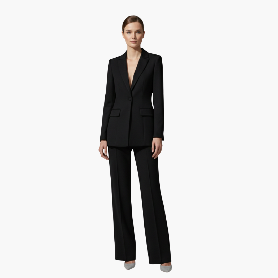 Elegant Women's Suit Set - Chic Blazer and Straight Leg Pant Suit for Women, Perfect for Office or Night Out 10
