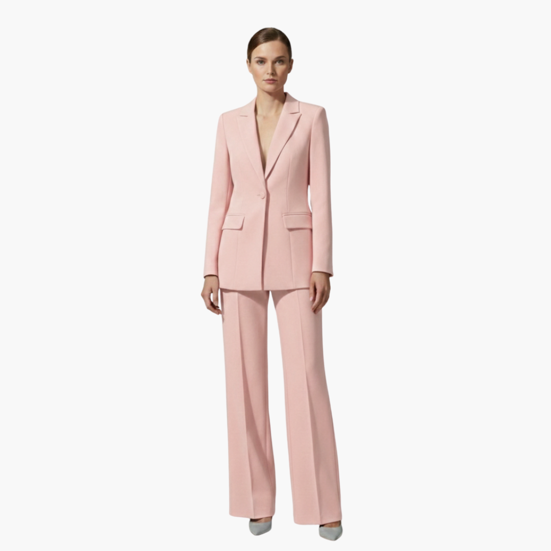 Elegant Women's Suit Set - Chic Blazer and Straight Leg Pant Suit for Women, Perfect for Office or Night Out 9