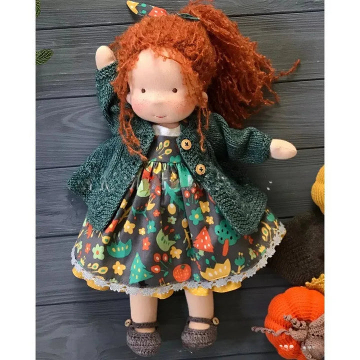 Elise | Handmade Waldorf Plush Doll – Soft Cotton Toy with Fabric Box | Sweet & Snuggly | For Children’s Birthday & Daily Fun 1