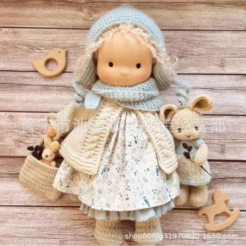 Elise | Handmade Waldorf Plush Doll – Soft Cotton Toy with Fabric Box | Sweet & Snuggly | For Children’s Birthday & Daily Fun 23