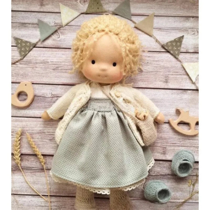 Elise | Handmade Waldorf Plush Doll – Soft Cotton Toy with Fabric Box | Sweet & Snuggly | For Children’s Birthday & Daily Fun 38