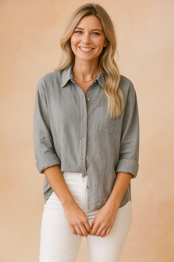 Ellie | Loose-fitting shirt blouse with pocket 1