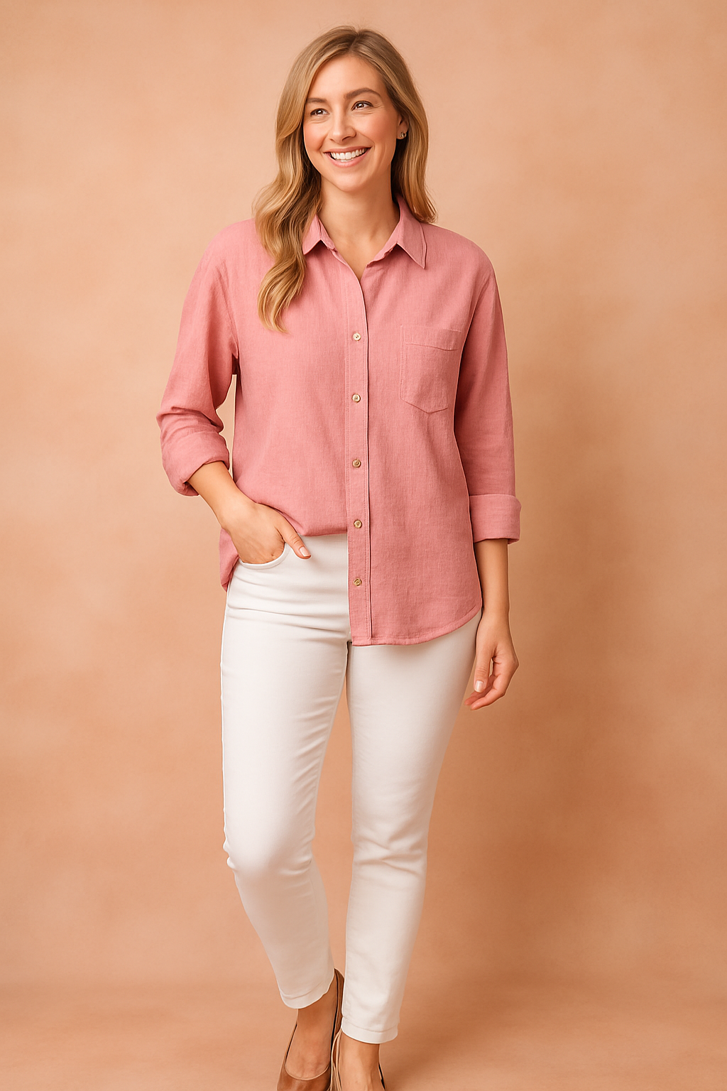 Ellie | Loose-fitting shirt blouse with pocket 6
