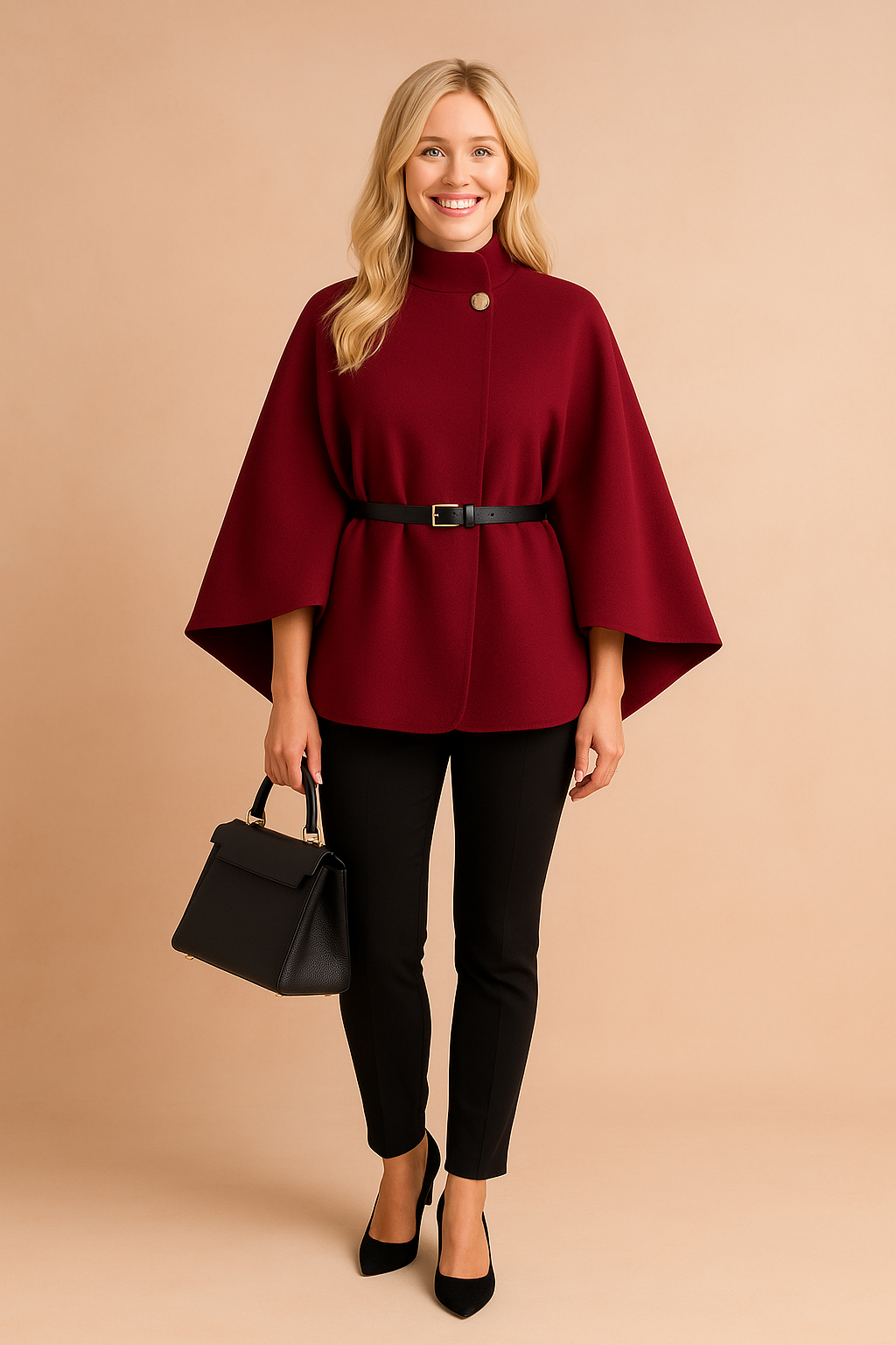 Elowen | Classic Women's Coat with Elegant Draping 0